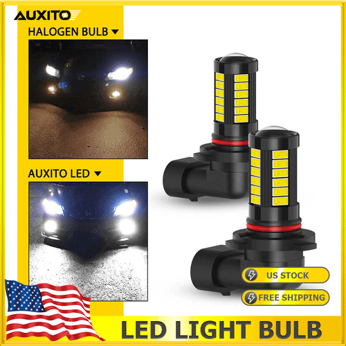 2PCS White Fog Light Driving Bulbs Fits for 9006 HB4 100W 33 LED 6000K 2000LM - Picture 1 of 8