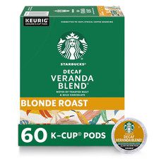 K-Cup Coffee Pods, Blonde Roast Coffee, Decaf Veranda Blend, 100 Arabica, 6 bo