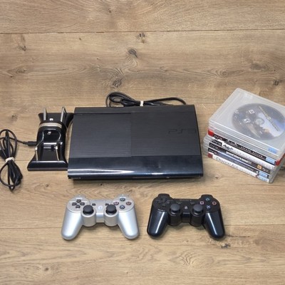 Sony PlayStation 3 PS3 CECH-4201B Super Slim 250GB Bundle Controllers Games