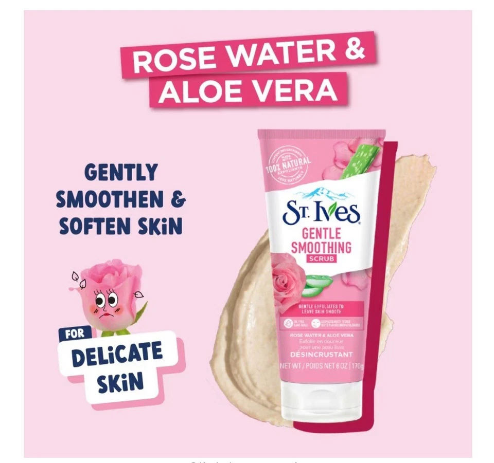 St. Ives Rose Water & Aloe Vera Scrub 170g - Image 3 of 3