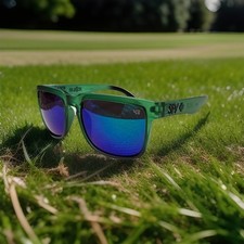 New Spy Helm Sunglasses Green Blue UV400 Reflective Ken Block Racing Men Women