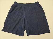 Lululemon T.H.E. Short 9" Linerless Gravel Dust True Navy Multi Size XL Mens