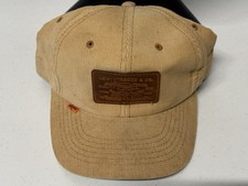 Men's Vintage Corduroy Levi's Leather Patch Hat Snap Back Rare