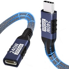 USB C Extension Cable,20Gbps/240W/5K C 3.2 Extender 1 meter