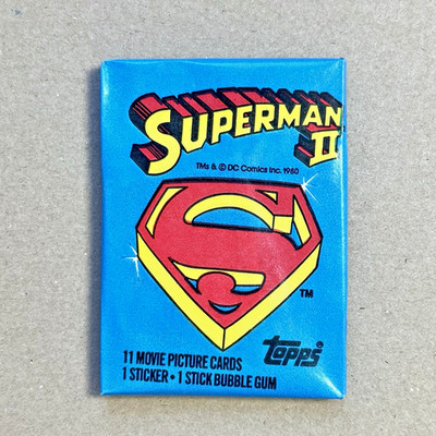 Superman 2 (1980) Trading Cards Booster Pack - Topps Sticker