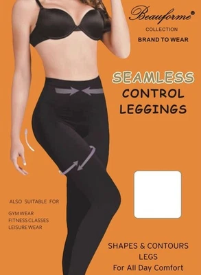 STV SEAMLESS HIGH WAISTED MED CONTROL SLIMMING BUM TUM THIGHS LEGGINGS SIZE 3XL. - Image 1 of 4