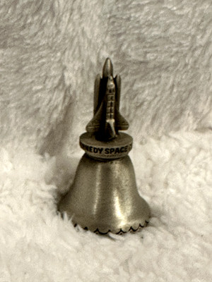 Vintage Pewter Thimble Shaped Bell Kennedy Space Center Space Shuttle Launching