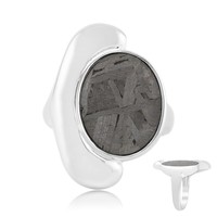 Cavill Ring Oval Meteorit 925 Sterling Silber 2,58Ct Herren Schmuck