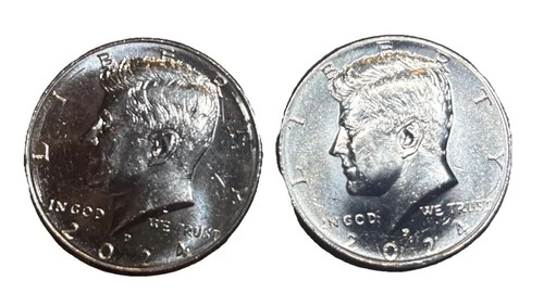 2024 P&D KENNEDY HALF DOLLAR SET CLAD TWO COINS SET UNCIRCULATED