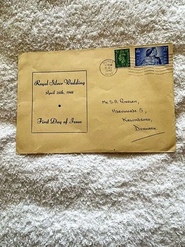 GB FDC FIRST DAY COVER 1948 KGVI KING GEORGE VI SILVER WEDDING  26th April 1948