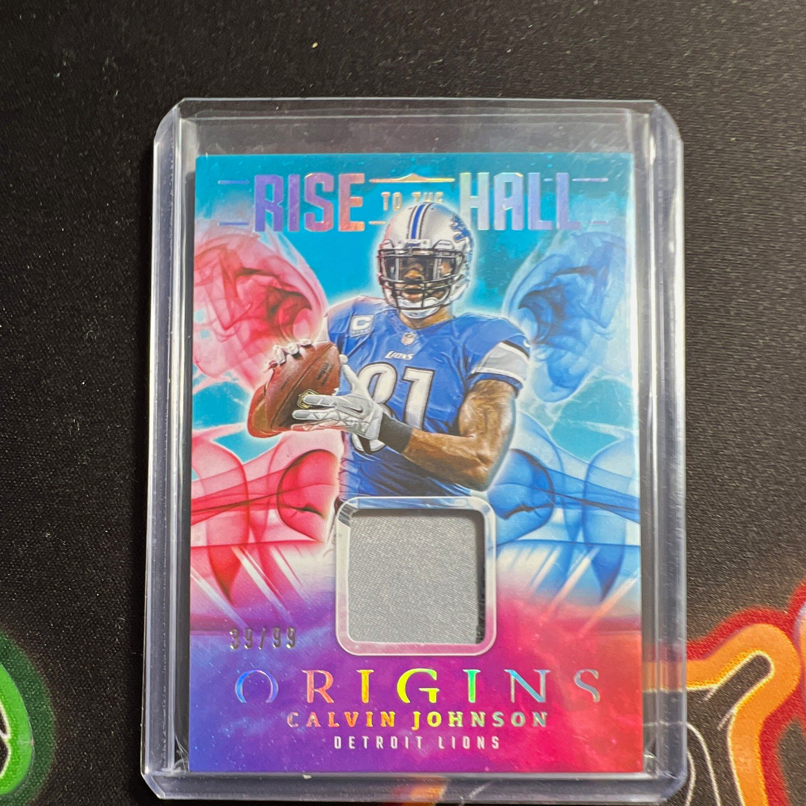 Panini 2025 Origins Rise to the Hall Calvin Johnson Lions Turquoise #RTH-CJO /99