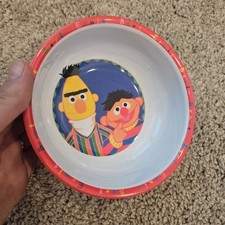 Sesame Street Bert & Ernie Kids Bowl Henson Red Rim 6 Inch