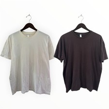 pair of OG american apparel crewneck t-shirts mens size XL made in USA GUC