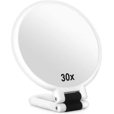 	Sifolo 30x Magnifying Mirror Travel Hand Mirrors with Handle - Double Side	