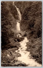 RPPC Oregon Waukeena Falls Columbia River Gorge Highway Real Photo Postcard