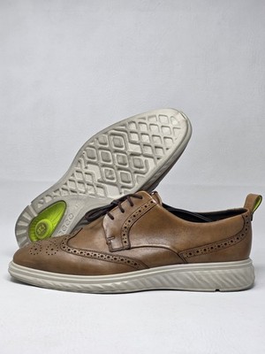 ECCO ST.1 Hybrid Lite Wingtip Light Brown Brogue Shoe Men's Size US 13 EU 47