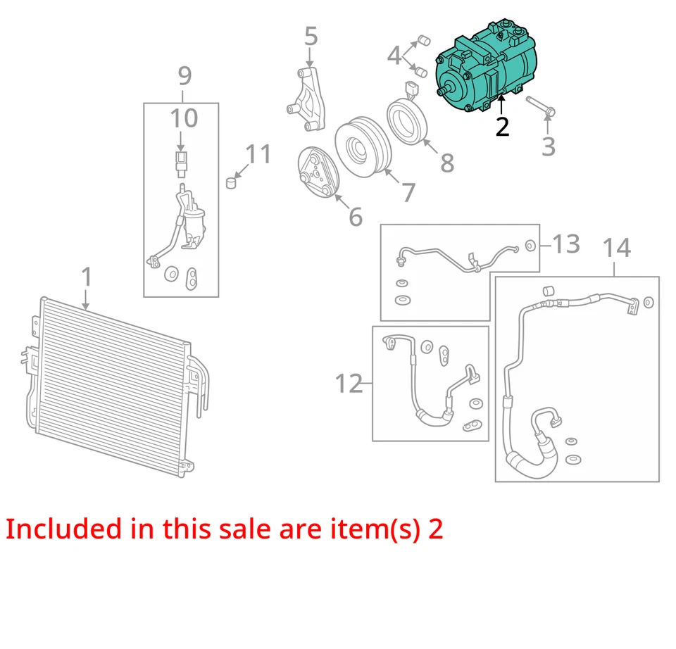 Compresor de aire acondicionado de 6 cilindros compatible con 08-11 MAZDA TRIBUTE 716443 Foto 3 de 4