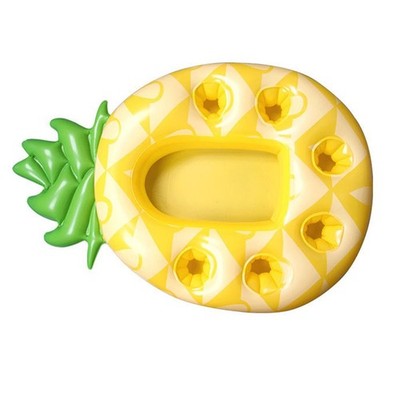 Pool Bar Inflatable Drink Holder porous Floating Table Pineapple Shape Drink Bar