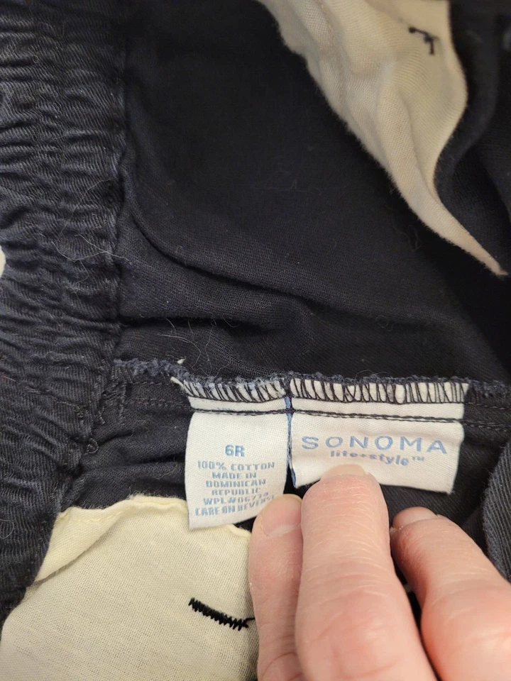 PANTALONES/PANTALONES DE VESTIR SONOMA NEGROS PLISADOS DELANTEROS NIÑOS TALLA 6R USADOS Foto 4 de 4