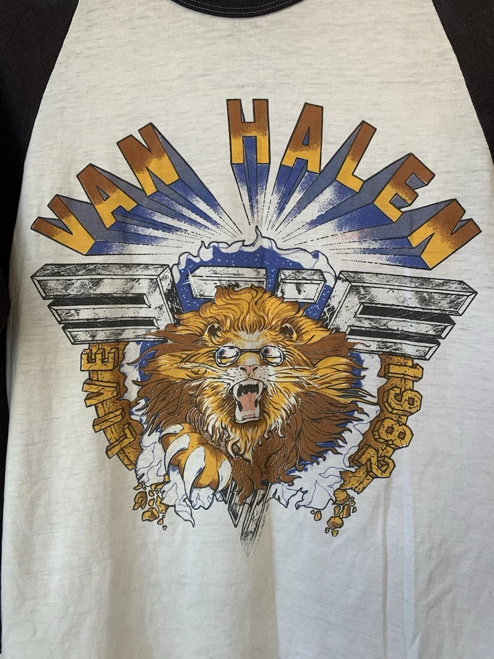 Camiseta De Colección Van Halen Diver Down Concert 1982 Para Hombre Foto 3 de 4
