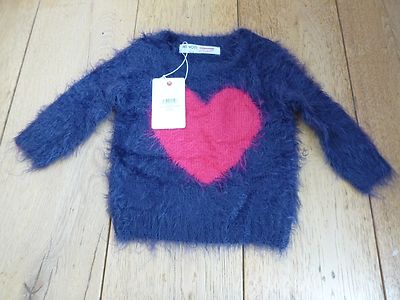MINOTI LILA ROSA HERZ WIMPERN KUSCHELIGER FLAUSCHIGER PULLOVER 6 12 MONATE NEU MIT ETIKETT