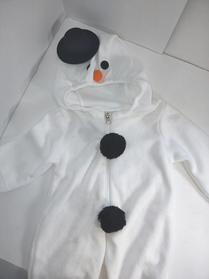 Traje de muñeco de nieve infantil 6 meses disfraz fotos de Navidad China talla 70 bufanda extraíble  Foto 3 de 4