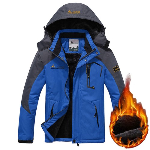 Parka invernale uomo spesso caldo antivento peluche cappotti con cappuccio giacca anorak outdoor - Foto 19 di 33