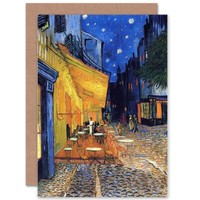 Van Gogh Cafe Terrace At Night Blank Greeting Card With Envelope