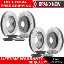 Front & Rear E-Coating Brake Rotors + Ceramic Brake Pads For Ford F-150