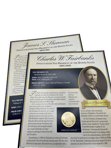VP of the U.S. Gold Portrait Coins / Set of 2 / US V.P. Sherman & Fairbanks
