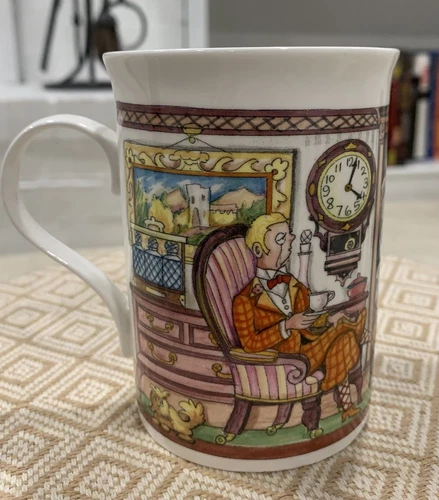 Royal Cuthbertson Vtg Mug Staffordshire Eng Fine Bone China Tea Butler Library
