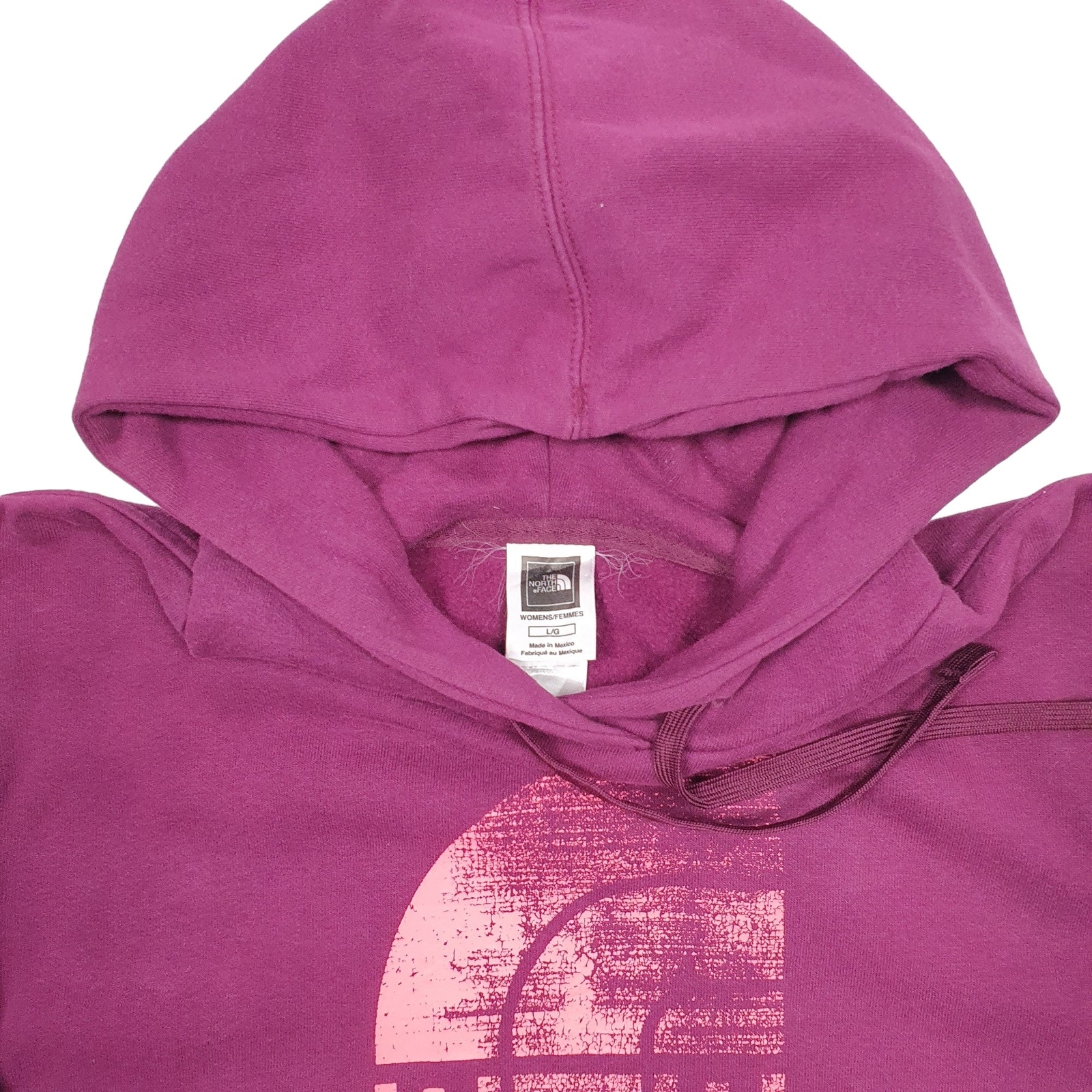 THE NORTH FACE Hoodie Spellout Jumper Sweatshirt Womens L image 2