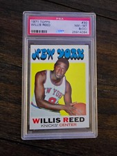 1971 Topps Willis Reed #30 PSA 8 (OC) Knicks Near Mint/Mint!