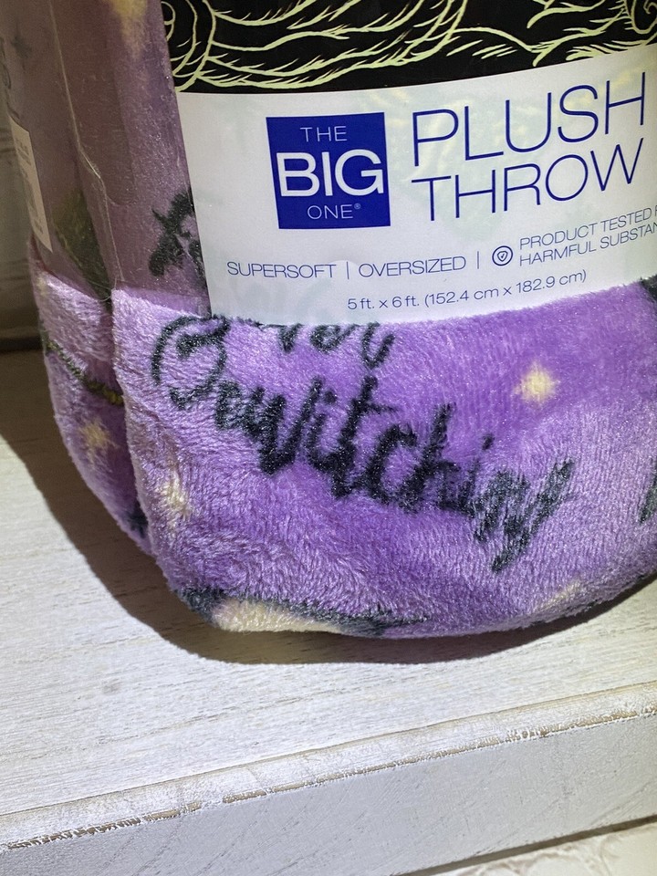 The Big One Hocus Pocus Plush Throw Blanket 5x6 feet NEW Khols/Disney
