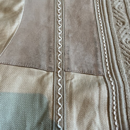 Vintage Torras Spain Woven Leather Detailed Sweater Mens L /XL - Picture 3 of 10