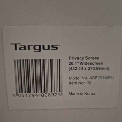 Targus Sichtschutzfilter für Tablet, Laptop oder Desktop 20,1'' REDUZIERT AUF KLAR