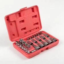 30 Piece Star Bit Female and Male E Socket Tool Set Tork Torx Driver