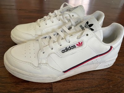 adidas white & red continental 80 shoes