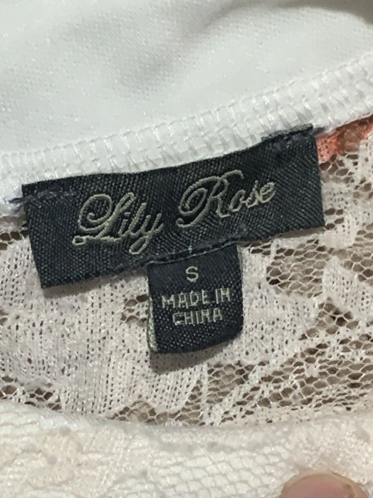 VETEMENTS Abito donna A Line Lily Rose taglia small bianco pizzo floreale senza maniche