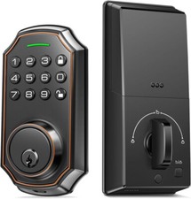 Keyless Entry Door Lock with 50 Codes, Electronic Keypad Deadbolt for Front Door