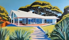 Pop Art Modern Bondi Beach 101 Landscape Beach Sea 120x70 Architectural/Retro