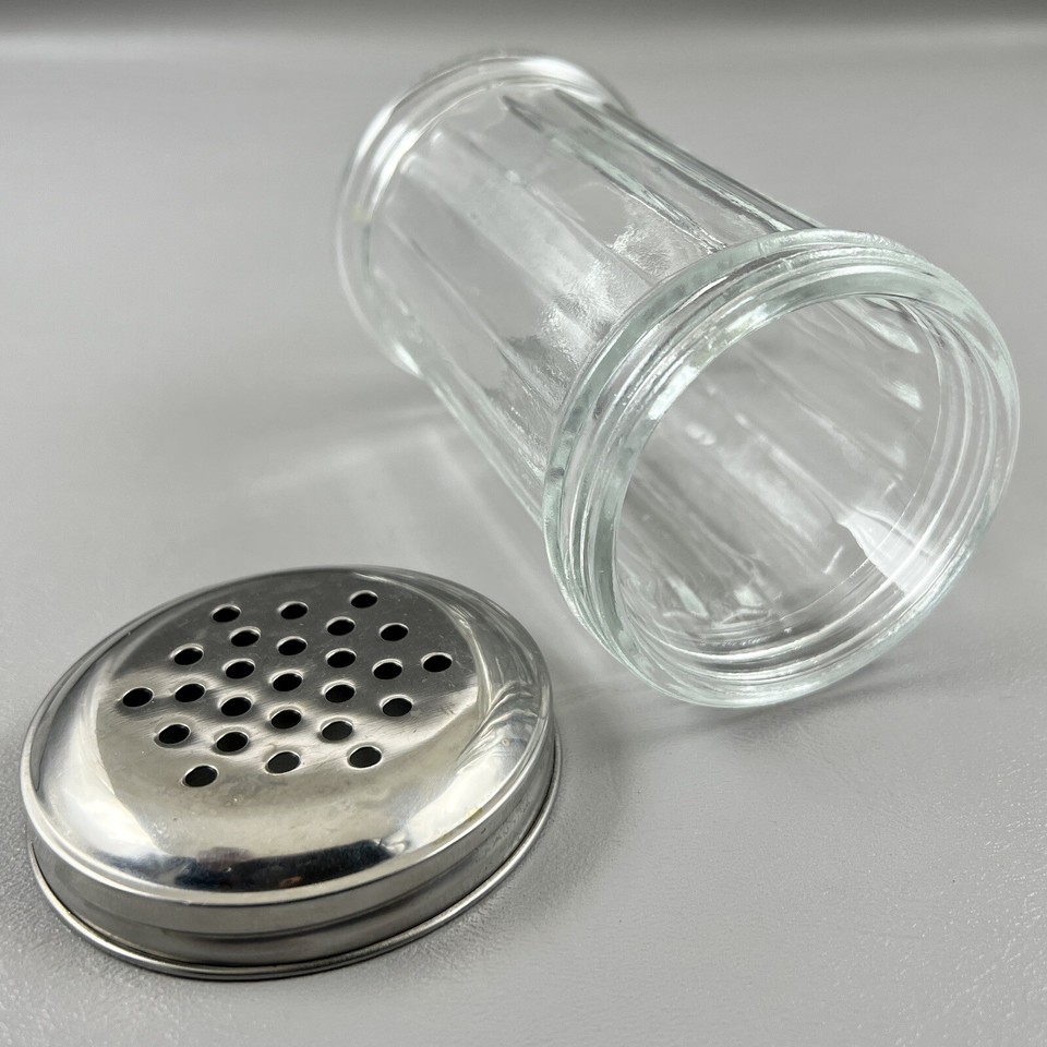 Vintage Ribbed Glass Parmesan Cheese / Sugar Shaker Restaurant Style eBay