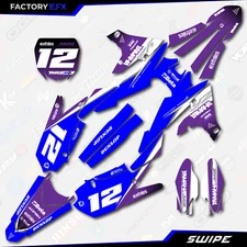 Blue & Purple Swipe Racing Graphics Kit fits 19-23 Yamaha YZ250F YZF250 Decal
