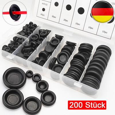 2 Stück Gummi-Blindstopfen 8 Mm – Für Löcher In Metall, Kunststoff, Holz, Bis 1,6 Mm Dicke