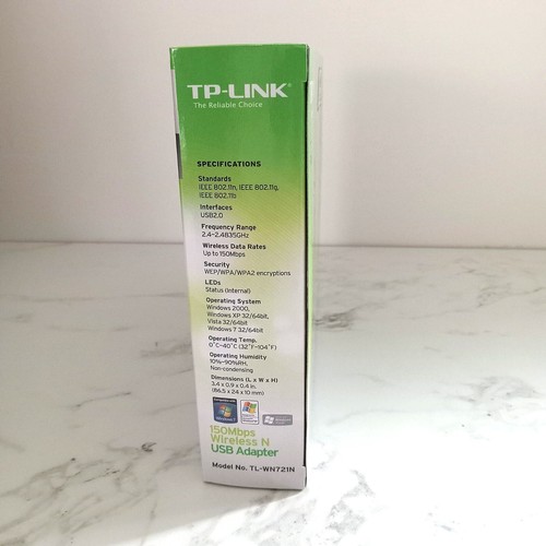TP-LINK TL-WN721N 150MBPS HIGH GAIN WIRELESS N USB 2.0 ADAPTER New Unsealed - Picture 4 of 8