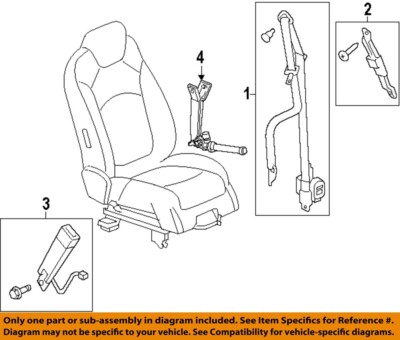 GM OEM 10-12 Acadia Restraint Systems Front Seat Belts-Buckle End 19209517
