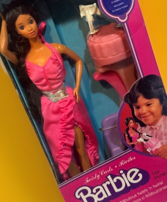 1982 Vintage Twirly Curls Barbie Doll Rare Hispanic Version #5724