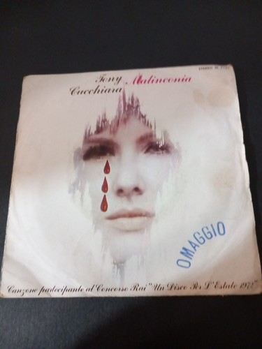 Disco Vinile 45 Giri Tony Cucchiara Malinconia