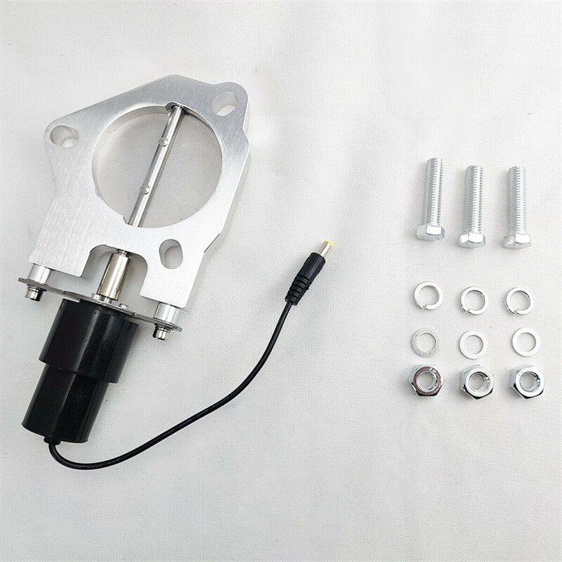 2.5''/63mm Electric Exhaust Butterfly Valve Kit Butterfly Valve Stainless Header