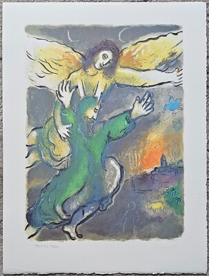MARC CHAGALL EXODUS BLESSING OF MOSES SIGNED HAND NUMBERED 1471